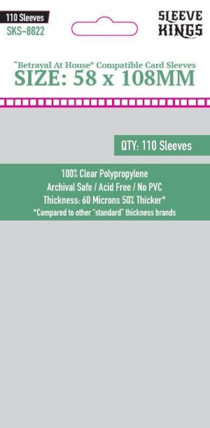 [8822] Sleeve Kings Betrayal At House Compatible Sleeves (58x108mm)