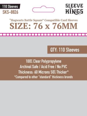 [8826] Sleeve Kings Hogwarts Battle Square Compatible Sleeves (76x76mm)