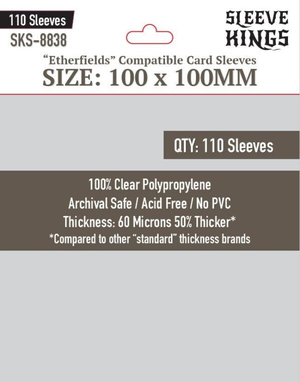 [8838] Sleeve KingsEtherfields Compatible Sleeves (100 X 100mm)