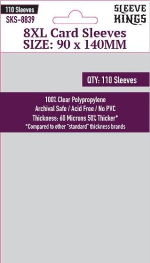 [8839] Sleeve Kings 8XL Sleeves (90 X 140mm) (Castle von Loghan, Phantom: Treasures of Drakon)