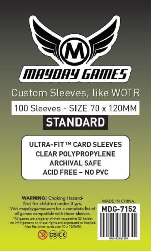 [7152] Tarot Card Sleeves (70x120mm) - 100 Standard