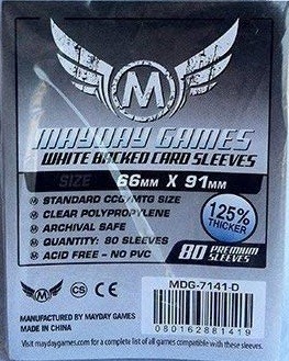 [7141D] Card game Sleeves (Pack of 80) 66 x 91 mm (Grey Backed)