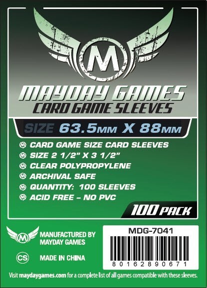 [7041] Card Game Sleeves (Pack of 100) 63.5X 88 MM (Green)
