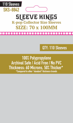 [8842] "Kpop" Collector Size Card Sleeve (70x100mm) 110 Pack - 60 Micron - SKS-8842