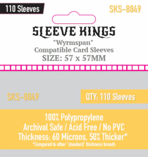 [8849] Wyrmspan Compatible Card Sleeves (57x57mm) 110 Pack - 60 Micron - SKS-8849