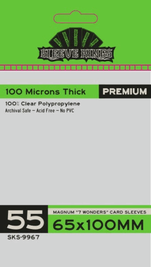 [9967] Magnum 7 Wonders Card Sleeves (65X100mm) - 55 Pack - 100 Microns - SKS-9967