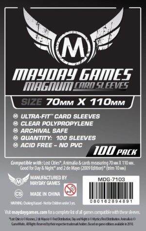 [7103] Magnum Silver Sleeve: 70 MM X 110 MM Card Sized -"Lost Cities"