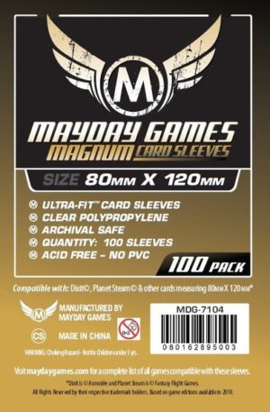 [7104] Magnum Gold Sleeve: 80 MM X 120 MM Card Sized -"Dixit"