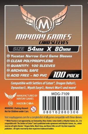 [7109] Yucatan Narrow Card Game Sleeves 54 X 80 MM (100 pack)