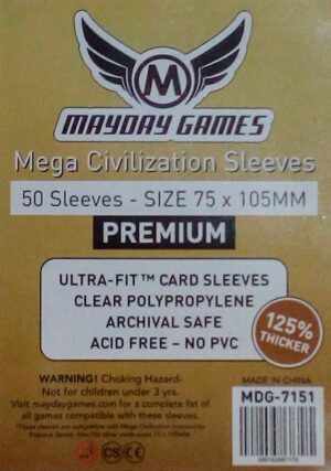 [7151] Premium Mega Civilization Sleeves 75x105mm pack of 50