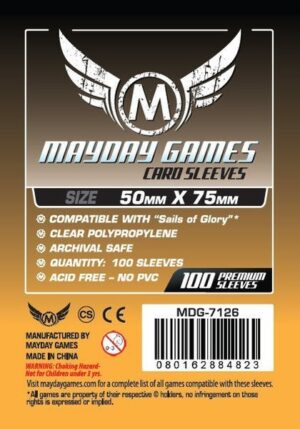[7126] Custom Card Sleeves (Sails of Glory* Sized) (pack of 100) 50 X 75 MM