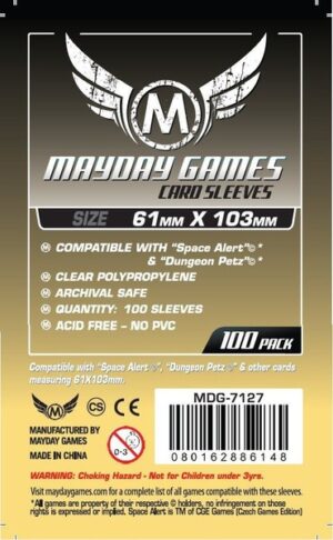 [7127] Magnum Space Card Sleeve 61 X 103 MM Space Alert / Dungeon Petz Size