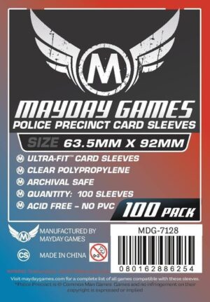 [7128] Custom Police Precinct Game Sleeves (pack of 100) (63.5 X 92 MM)