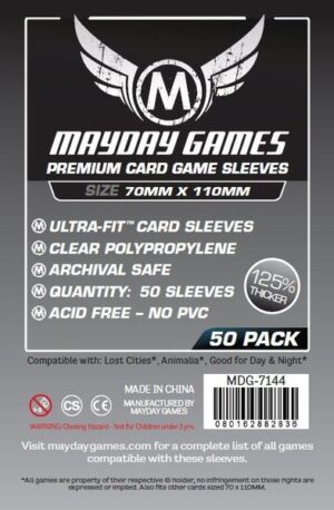 [7144] Premium Magnum Silver Sleeve: 70 X 110 MM Sized -"Lost Cities" (pack of 50)
