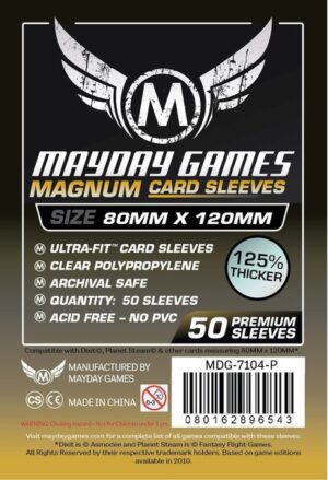[7104P] Magnum Gold Sleeve Premium: 80 X 120 MM Sized -"Dixit" -Black Backed