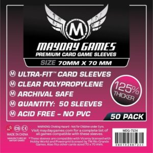 [7134] Premium Small Square Card Sleeves (70 X 70 MM) -50 Pack