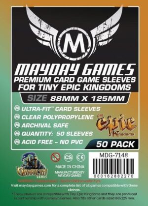[7148] Premium Custom Tiny Epic Kingdoms Sleeves (88 X 125 MM) (pack of 50)